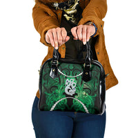Maori Matariki Manaia Kakariki Shoulder Handbag Maori Kowhaiwhai Pattern Galaxy LT01 One Size Green - Polynesian Pride