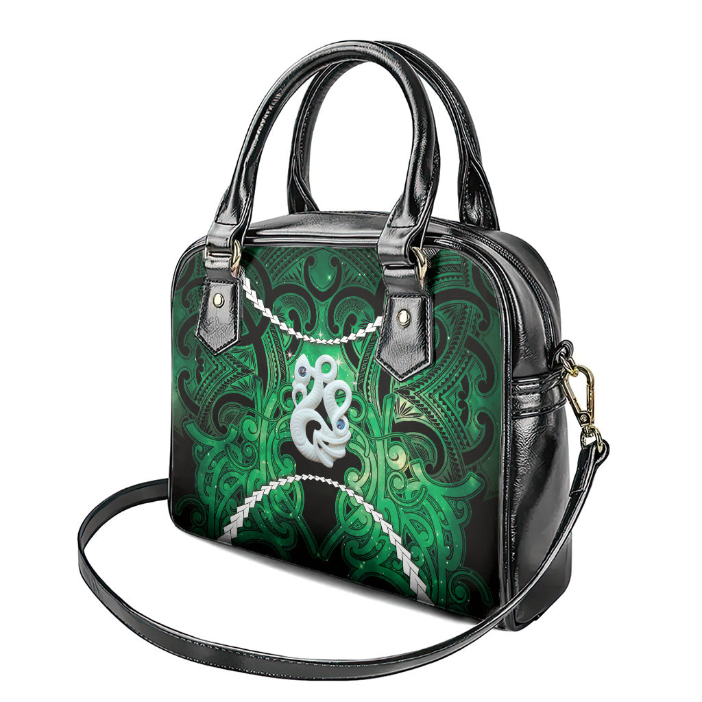 Maori Matariki Manaia Kakariki Shoulder Handbag Maori Kowhaiwhai Pattern Galaxy LT01 - Polynesian Pride
