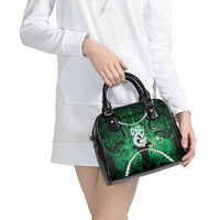Maori Matariki Manaia Kakariki Shoulder Handbag Maori Kowhaiwhai Pattern Galaxy LT01 - Polynesian Pride
