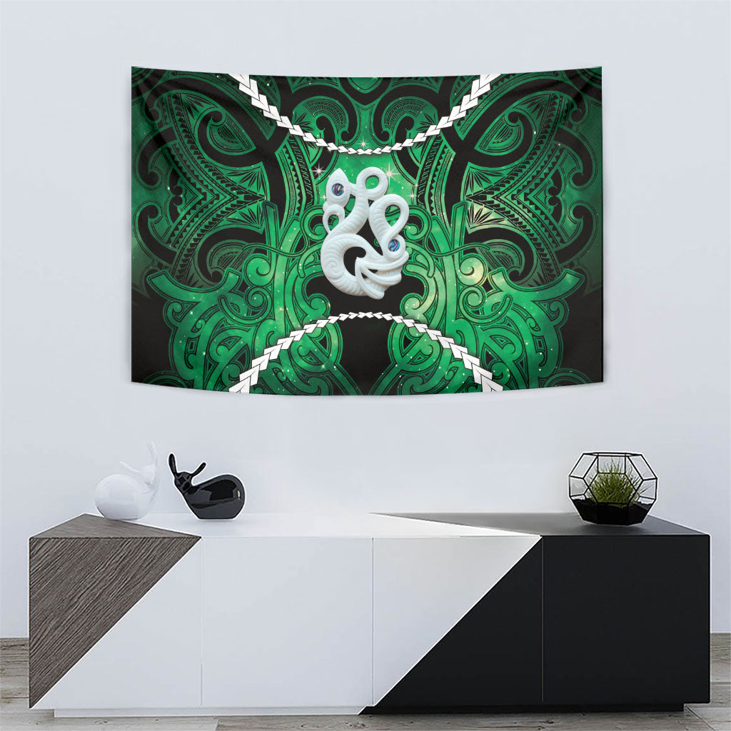 Maori Matariki Manaia Kakariki Tapestry Maori Kowhaiwhai Pattern Galaxy LT01 - Polynesian Pride