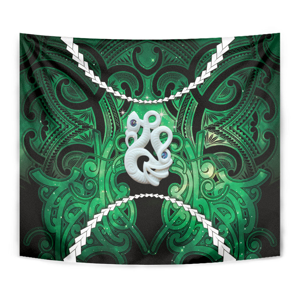 Maori Matariki Manaia Kakariki Tapestry Maori Kowhaiwhai Pattern Galaxy LT01 - Polynesian Pride
