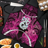 Maori Matariki Manaia Mawhero Apron Maori Kowhaiwhai Pattern Galaxy LT01 Pink - Polynesian Pride