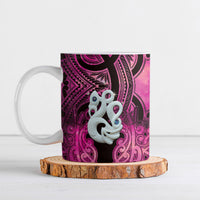 Personalised Maori Matariki Manaia Mawhero Ceramic Mug Maori Kowhaiwhai Pattern Galaxy LT01 Pink - Polynesian Pride