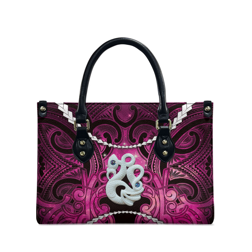 Maori Matariki Manaia Mawhero Leather Bag Maori Kowhaiwhai Pattern Galaxy LT01 - Polynesian Pride