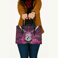 Maori Matariki Manaia Mawhero Leather Bag Maori Kowhaiwhai Pattern Galaxy LT01 - Polynesian Pride