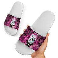 Maori Matariki Manaia Mawhero Slide Sandals Maori Kowhaiwhai Pattern Galaxy LT01 - Polynesian Pride