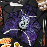 Maori Matariki Manaia Waiporoporo Apron Maori Kowhaiwhai Pattern Galaxy LT01 Purple - Polynesian Pride