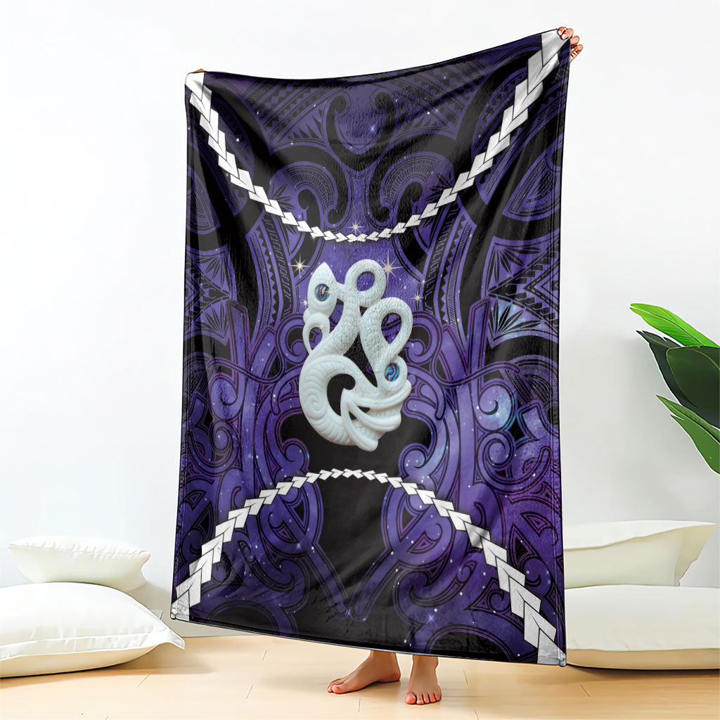 Maori Matariki Manaia Waiporoporo Blanket Maori Kowhaiwhai Pattern Galaxy LT01 - Polynesian Pride