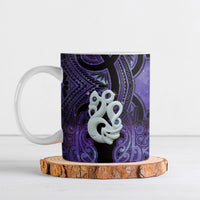 Personalised Maori Matariki Manaia Waiporoporo Ceramic Mug Maori Kowhaiwhai Pattern Galaxy LT01 Purple - Polynesian Pride