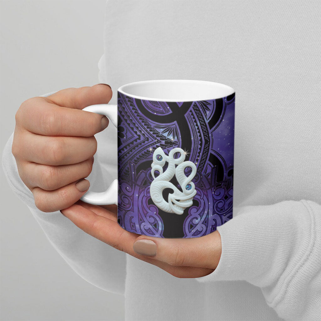Personalised Maori Matariki Manaia Waiporoporo Ceramic Mug Maori Kowhaiwhai Pattern Galaxy LT01 - Polynesian Pride