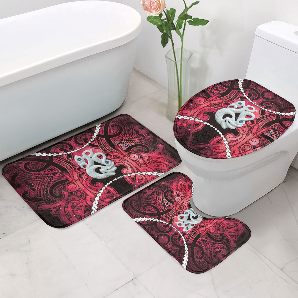 Maori Matariki Manaia Whero Bathroom Set Maori Kowhaiwhai Pattern Galaxy LT01 - Polynesian Pride