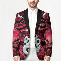 Personalised Maori Matariki Manaia Whero Blazer Maori Kowhaiwhai Pattern Galaxy LT01 - Polynesian Pride