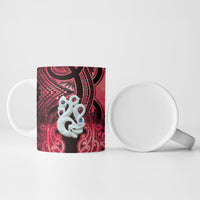 Personalised Maori Matariki Manaia Whero Ceramic Mug Maori Kowhaiwhai Pattern Galaxy LT01 - Polynesian Pride