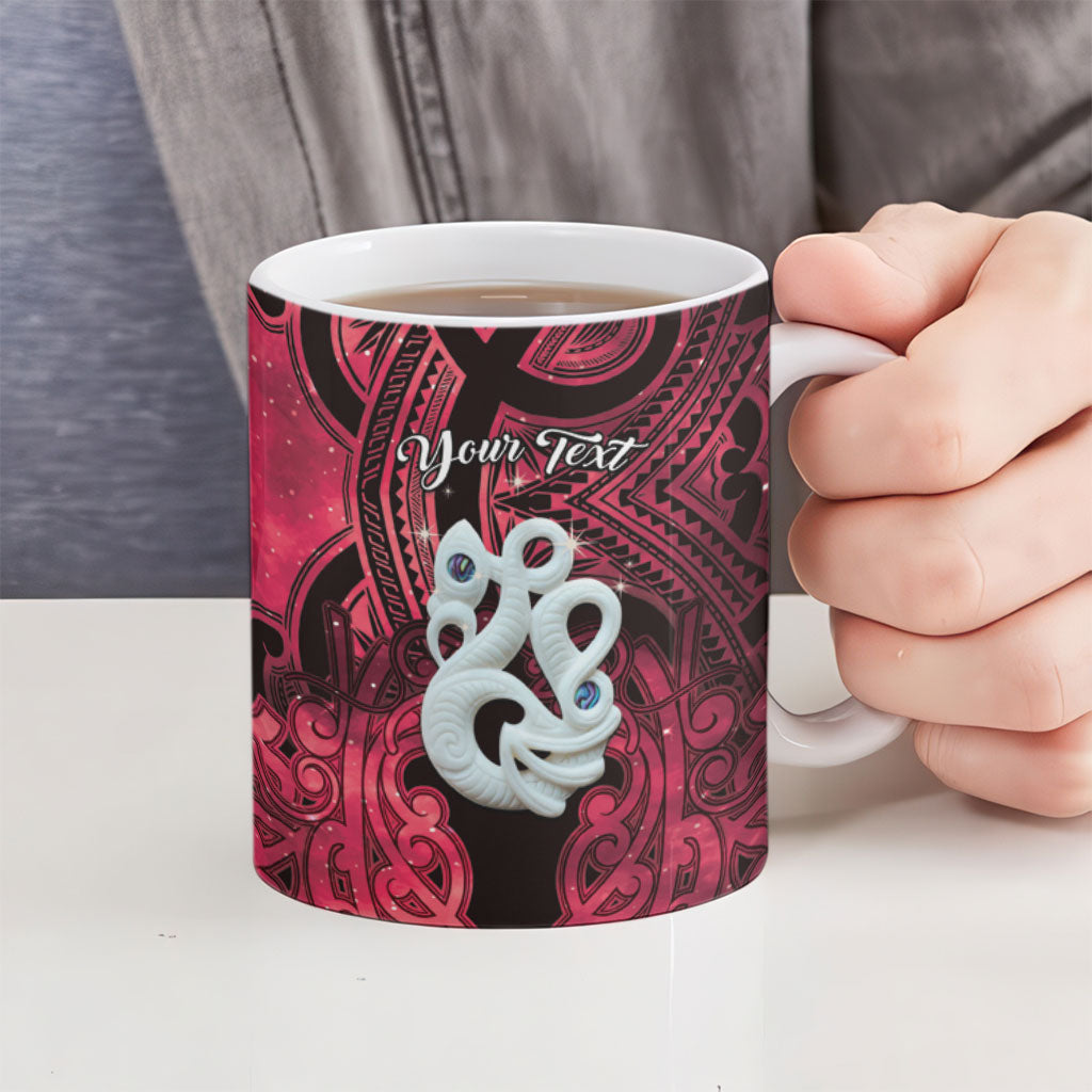 Personalised Maori Matariki Manaia Whero Ceramic Mug Maori Kowhaiwhai Pattern Galaxy LT01 - Polynesian Pride