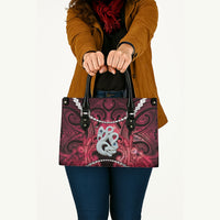 Maori Matariki Manaia Whero Leather Bag Maori Kowhaiwhai Pattern Galaxy LT01 - Polynesian Pride