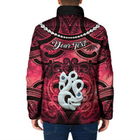 Personalised Maori Matariki Manaia Whero Padded Jacket Maori Kowhaiwhai Pattern Galaxy LT01 - Polynesian Pride