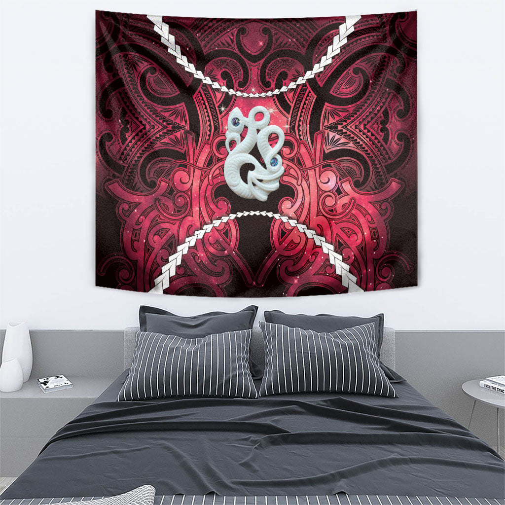 Maori Matariki Manaia Whero Tapestry Maori Kowhaiwhai Pattern Galaxy LT01 - Polynesian Pride