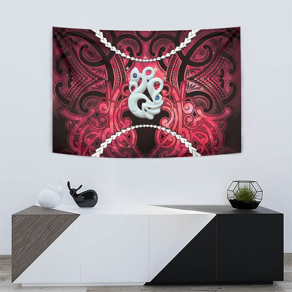 Maori Matariki Manaia Whero Tapestry Maori Kowhaiwhai Pattern Galaxy LT01 - Polynesian Pride