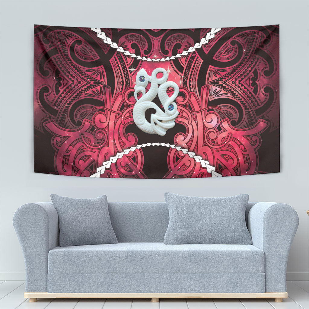 Maori Matariki Manaia Whero Tapestry Maori Kowhaiwhai Pattern Galaxy LT01 - Polynesian Pride