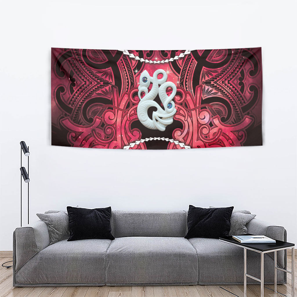 Maori Matariki Manaia Whero Tapestry Maori Kowhaiwhai Pattern Galaxy LT01 - Polynesian Pride