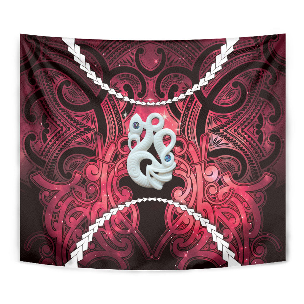 Maori Matariki Manaia Whero Tapestry Maori Kowhaiwhai Pattern Galaxy LT01 - Polynesian Pride