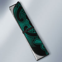 Maori Matariki Manaia Turquoise Auto Sun Shade Maori Kowhaiwhai Pattern Galaxy LT01 - Polynesian Pride