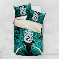 Maori Matariki Manaia Turquoise Bedding Set Maori Kowhaiwhai Pattern Galaxy LT01 US Twin 172cm x 218cm Turquoise - Polynesian Pride