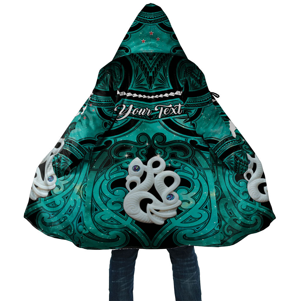 Personalised Maori Matariki Manaia Turquoise Cloak Maori Kowhaiwhai Pattern Galaxy LT01 Unisex Turquoise - Polynesian Pride