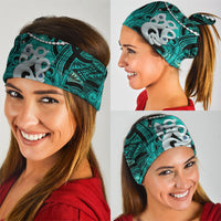 Maori Matariki Manaia Turquoise Neck Gaiter Maori Kowhaiwhai Pattern Galaxy LT01 - Polynesian Pride