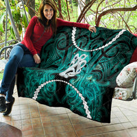 Maori Matariki Manaia Turquoise Quilt Maori Kowhaiwhai Pattern Galaxy LT01 - Polynesian Pride