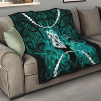 Maori Matariki Manaia Turquoise Quilt Maori Kowhaiwhai Pattern Galaxy LT01 - Polynesian Pride