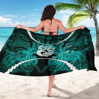 Maori Matariki Manaia Turquoise Sarong Maori Kowhaiwhai Pattern Galaxy LT01 - Polynesian Pride