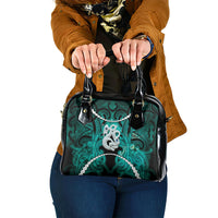 Maori Matariki Manaia Turquoise Shoulder Handbag Maori Kowhaiwhai Pattern Galaxy LT01 One Size Turquoise - Polynesian Pride