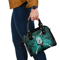 Maori Matariki Manaia Turquoise Shoulder Handbag Maori Kowhaiwhai Pattern Galaxy LT01 - Polynesian Pride
