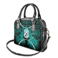 Maori Matariki Manaia Turquoise Shoulder Handbag Maori Kowhaiwhai Pattern Galaxy LT01 - Polynesian Pride