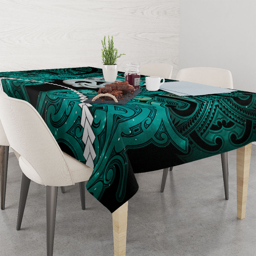 Maori Matariki Manaia Turquoise Tablecloth Maori Kowhaiwhai Pattern Galaxy LT01 - Polynesian Pride