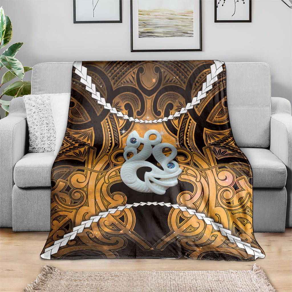 Maori Matariki Manaia Kowhai Blanket Maori Kowhaiwhai Pattern Galaxy LT01 - Polynesian Pride