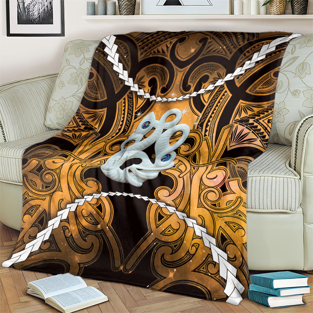 Maori Matariki Manaia Kowhai Blanket Maori Kowhaiwhai Pattern Galaxy LT01 - Polynesian Pride