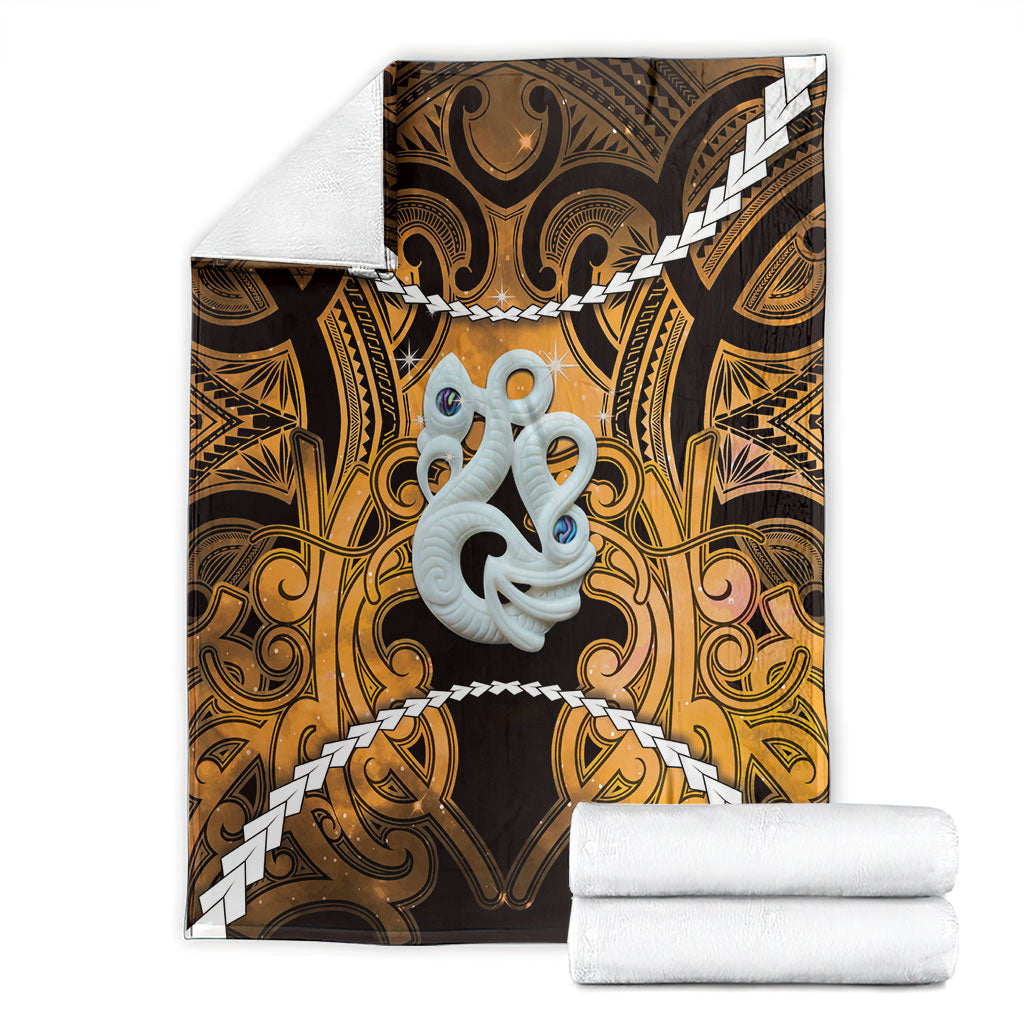 Maori Matariki Manaia Kowhai Blanket Maori Kowhaiwhai Pattern Galaxy LT01 - Polynesian Pride