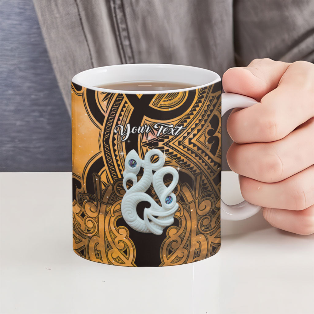 Personalised Maori Matariki Manaia Kowhai Ceramic Mug Maori Kowhaiwhai Pattern Galaxy LT01 - Polynesian Pride
