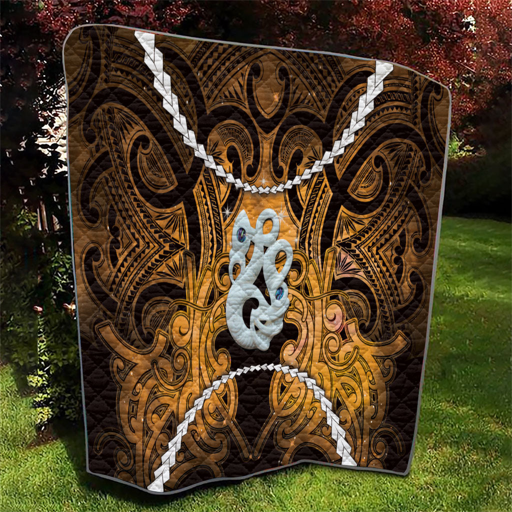 Maori Matariki Manaia Kowhai Quilt Maori Kowhaiwhai Pattern Galaxy LT01 - Polynesian Pride