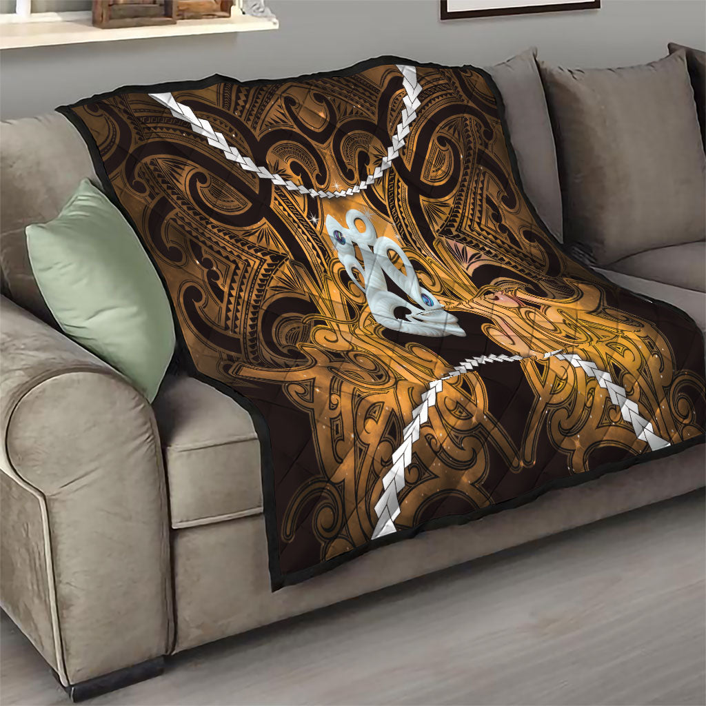 Maori Matariki Manaia Kowhai Quilt Maori Kowhaiwhai Pattern Galaxy LT01 - Polynesian Pride