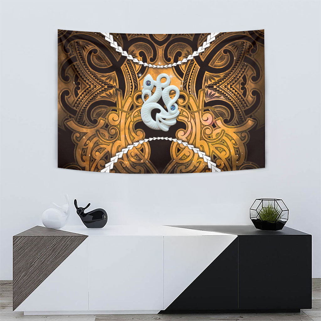 Maori Matariki Manaia Kowhai Tapestry Maori Kowhaiwhai Pattern Galaxy LT01 - Polynesian Pride