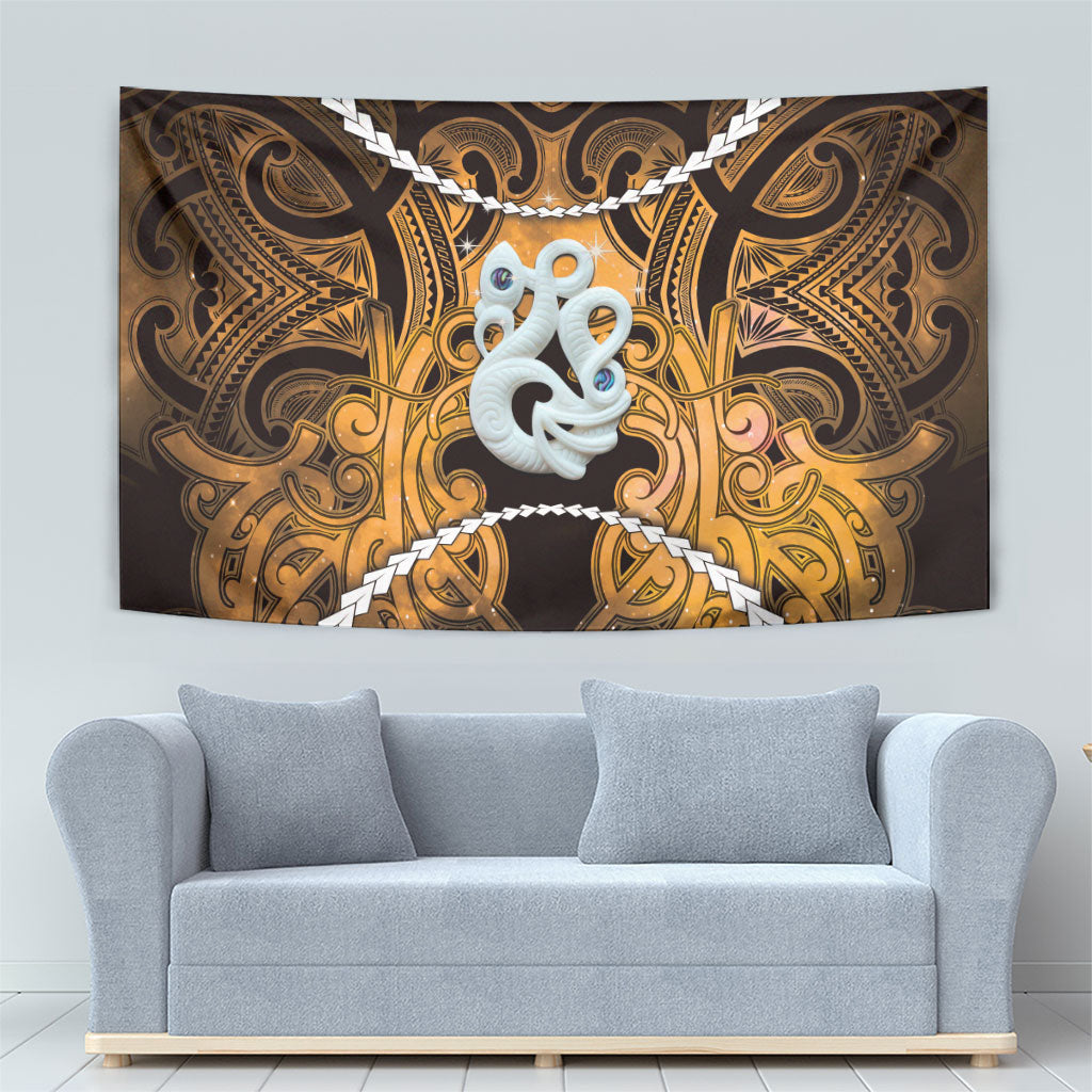 Maori Matariki Manaia Kowhai Tapestry Maori Kowhaiwhai Pattern Galaxy LT01 - Polynesian Pride