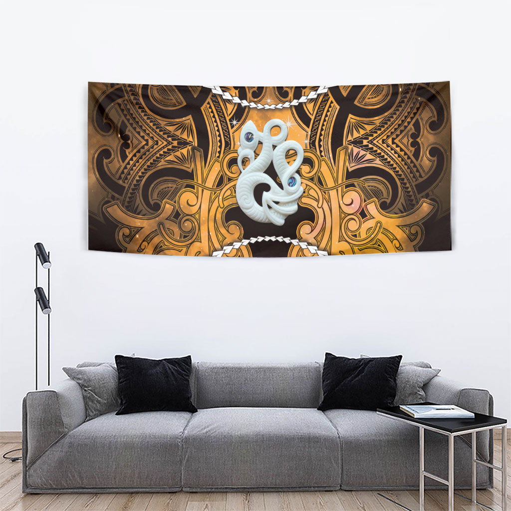 Maori Matariki Manaia Kowhai Tapestry Maori Kowhaiwhai Pattern Galaxy LT01 - Polynesian Pride