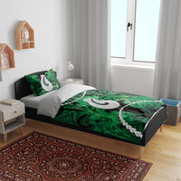 Maori Matariki Hei Matau Kakariki Bedding Set Maori Kowhaiwhai Pattern Galaxy LT01 - Polynesian Pride