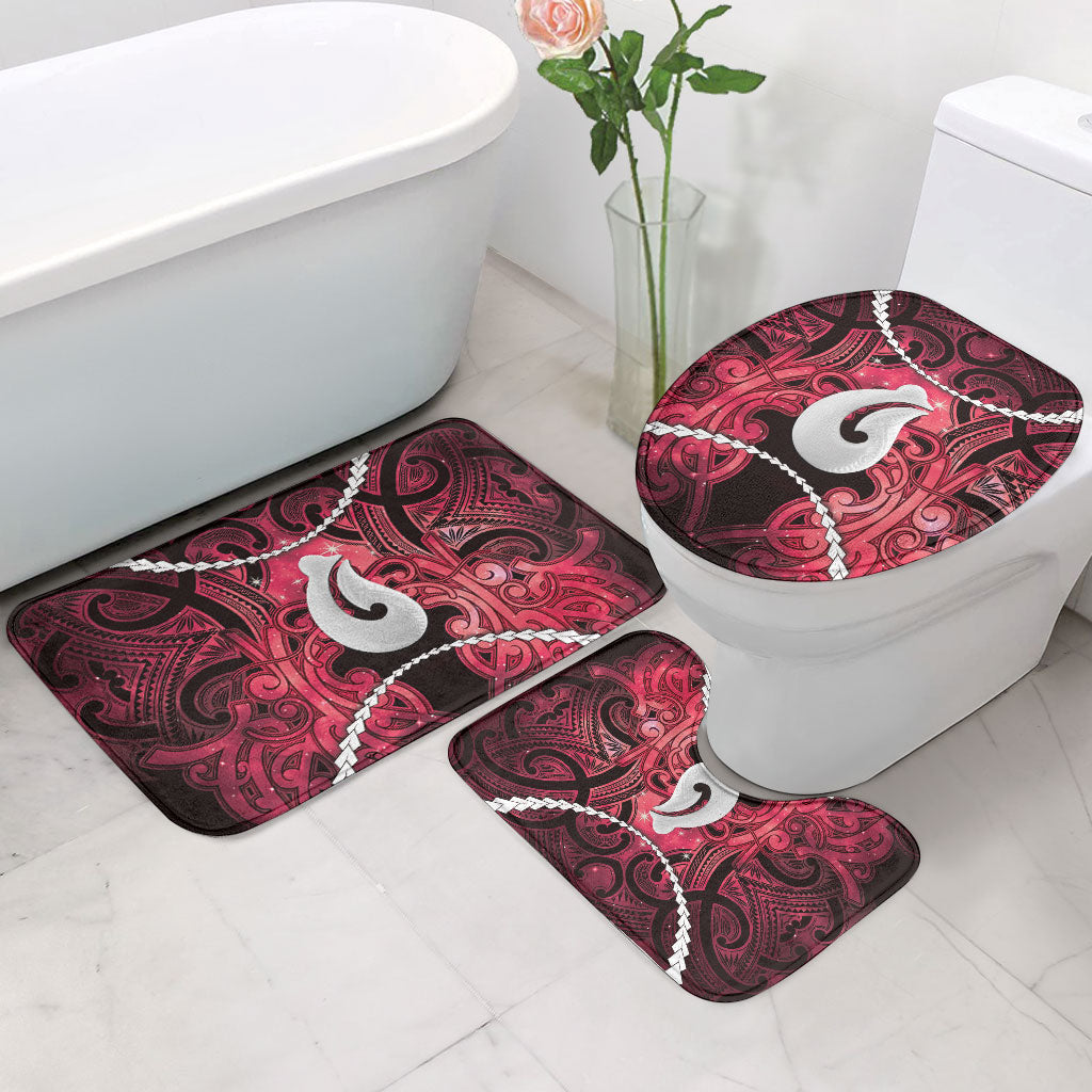 Maori Matariki Hei Matau Whero Bathroom Set Maori Kowhaiwhai Pattern Galaxy LT01 - Polynesian Pride
