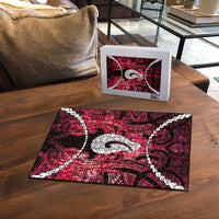Maori Matariki Hei Matau Whero Puzzle Maori Kowhaiwhai Pattern Galaxy LT01 - Polynesian Pride
