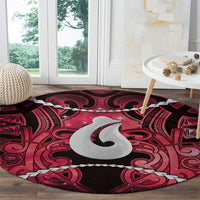 Maori Matariki Hei Matau Whero Round Carpet Maori Kowhaiwhai Pattern Galaxy LT01 - Polynesian Pride