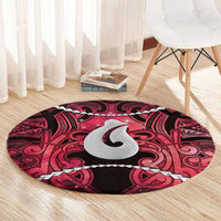 Maori Matariki Hei Matau Whero Round Carpet Maori Kowhaiwhai Pattern Galaxy LT01 - Polynesian Pride